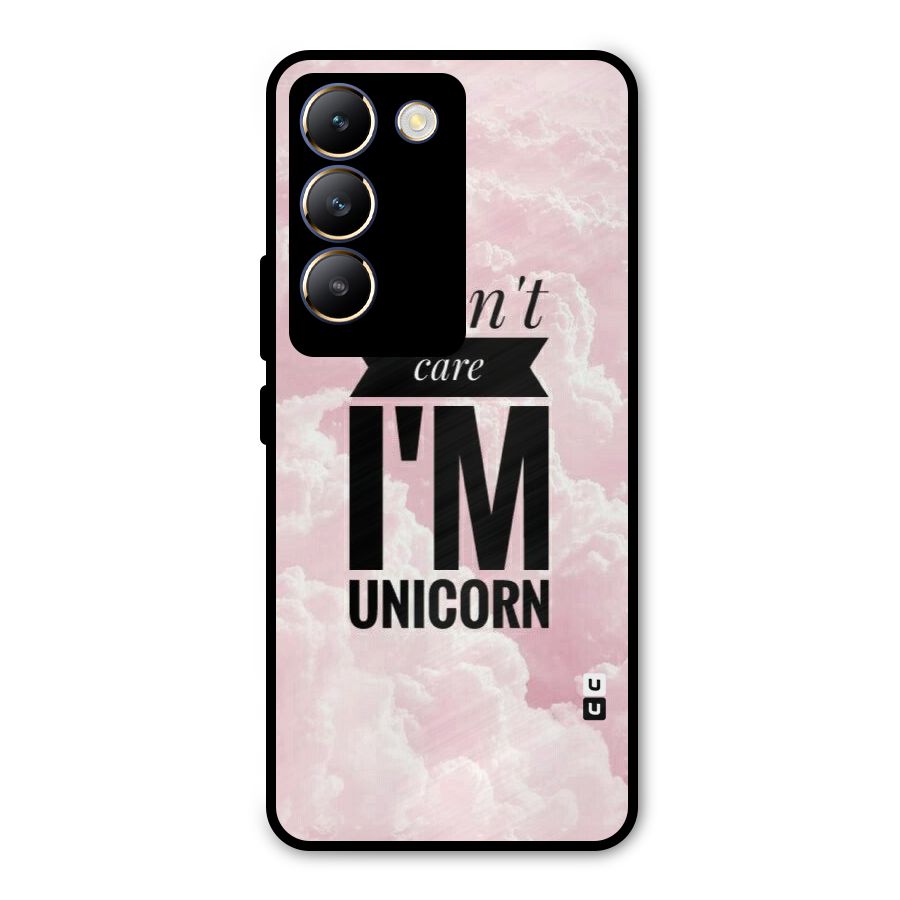 Dont Care Unicorn Metal Back Case for Vivo Y200e