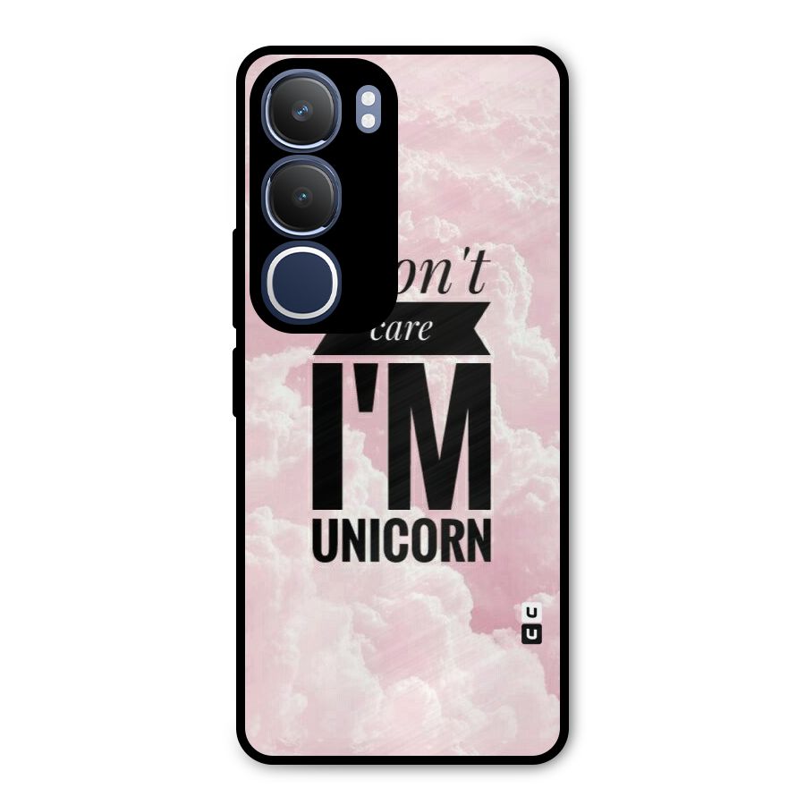 Dont Care Unicorn Metal Back Case for Vivo Y29