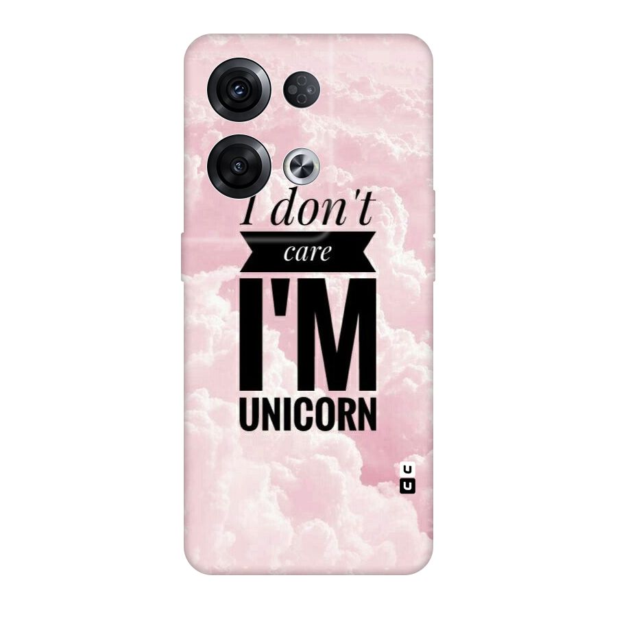 Dont Care Unicorn Original Polycarbonate Back Case for Oppo Reno8 Pro 5G