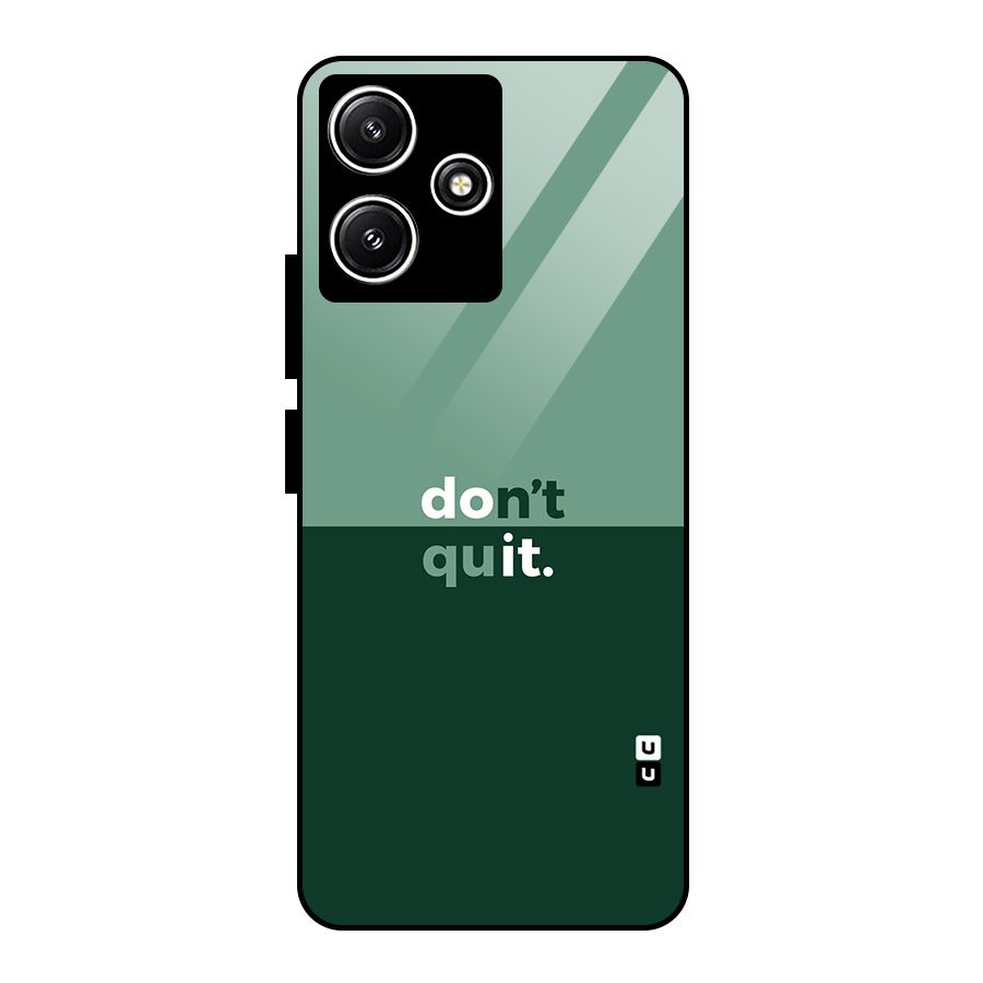 Dont Quit Do It Glass Back Case for Redmi 12 5G