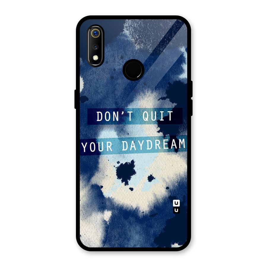 Dont Quit Glass Back Case for Realme 3i