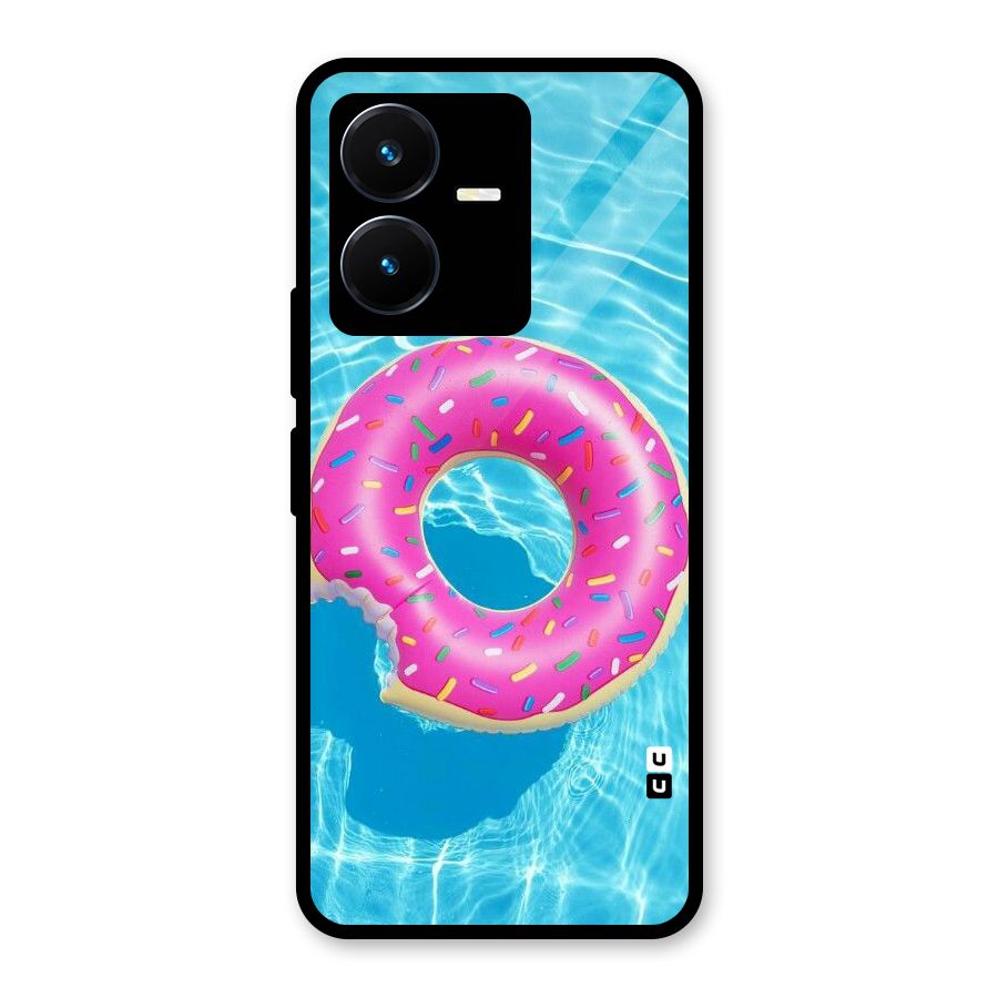 Donut Swim Glass Back Case for Vivo Y22s
