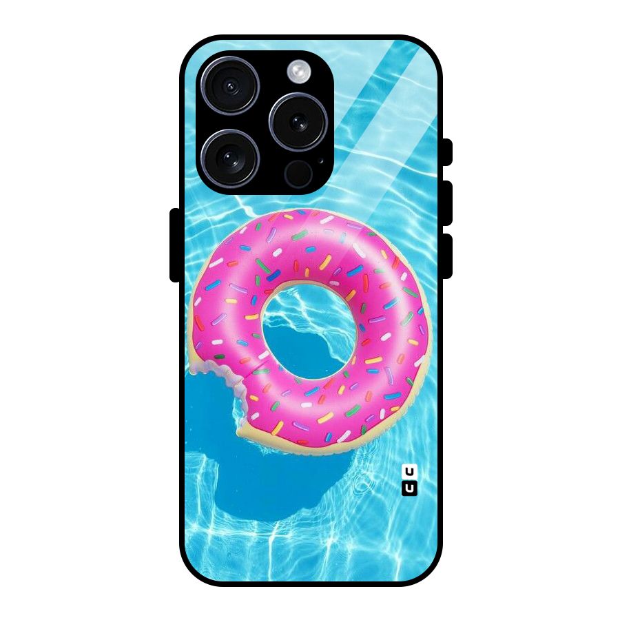 Donut Swim Glass Back Case for iPhone 15 Pro