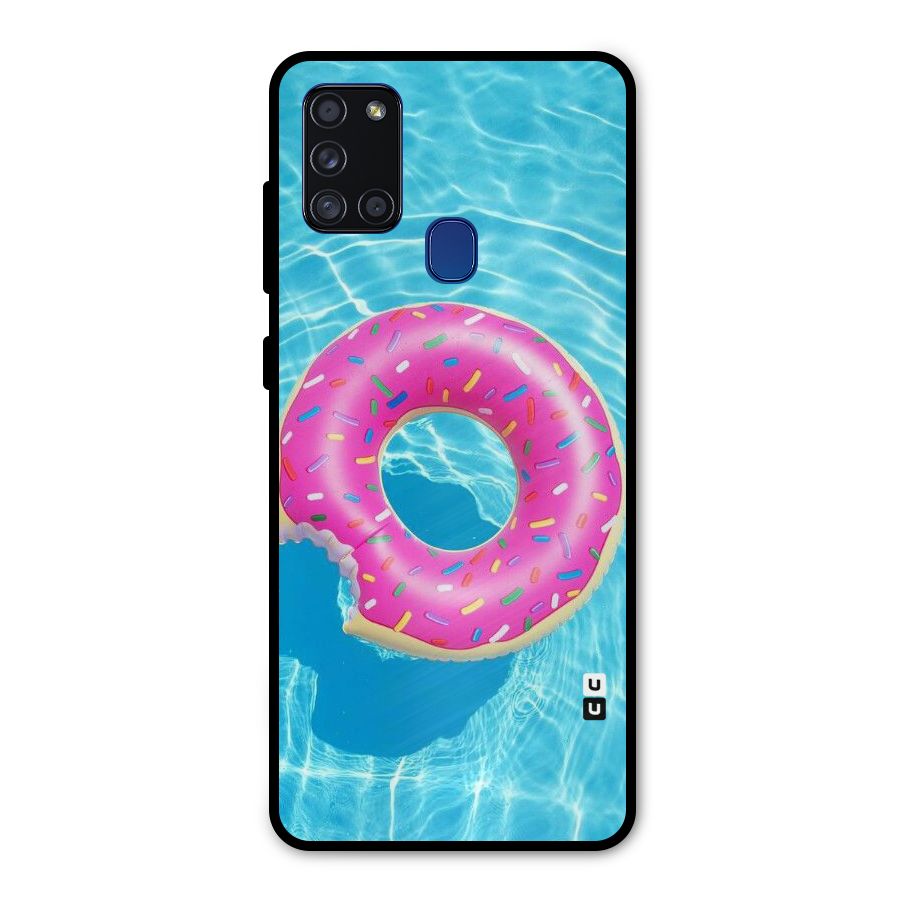 Donut Swim Metal Back Case for Galaxy A21s