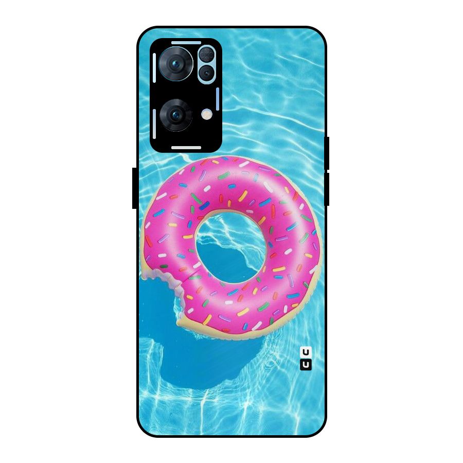 Donut Swim Metal Back Case for Oppo Reno7 Pro 5G