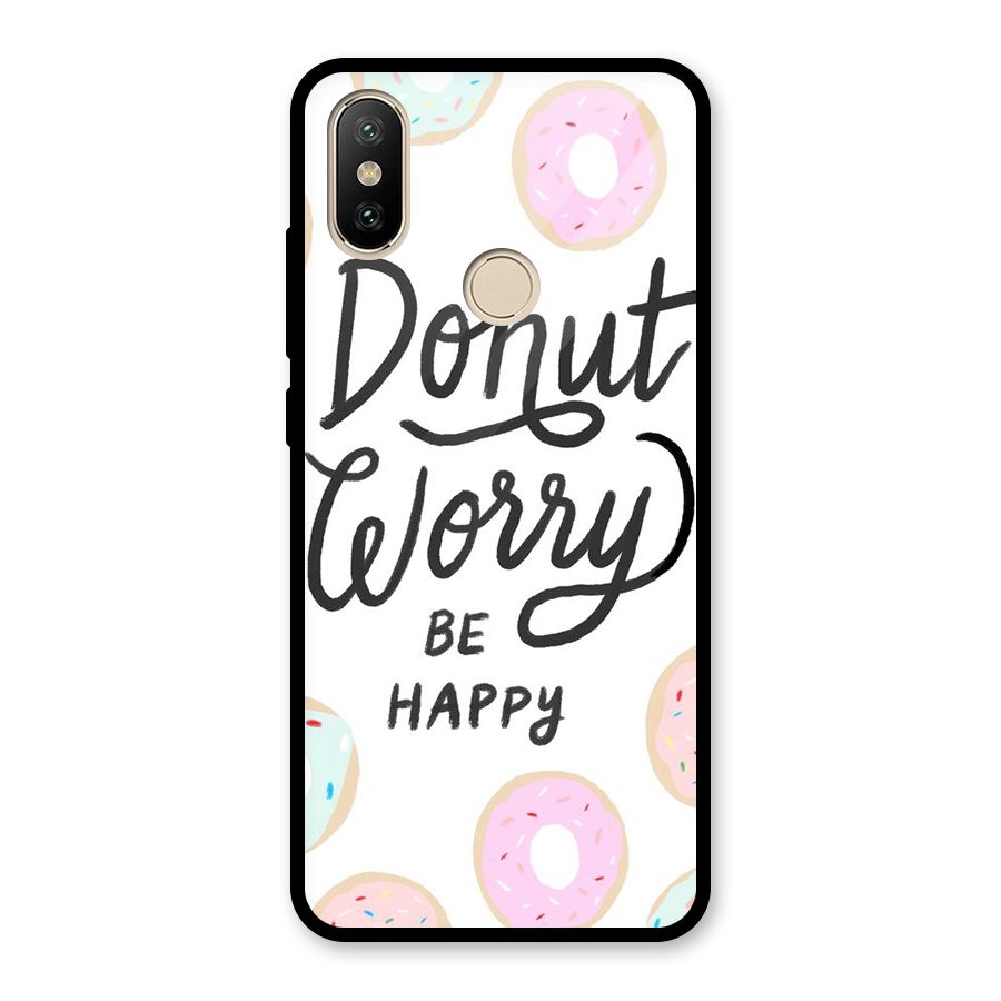 Donut Worry Be Happy Glass Back Case for Redmi A2