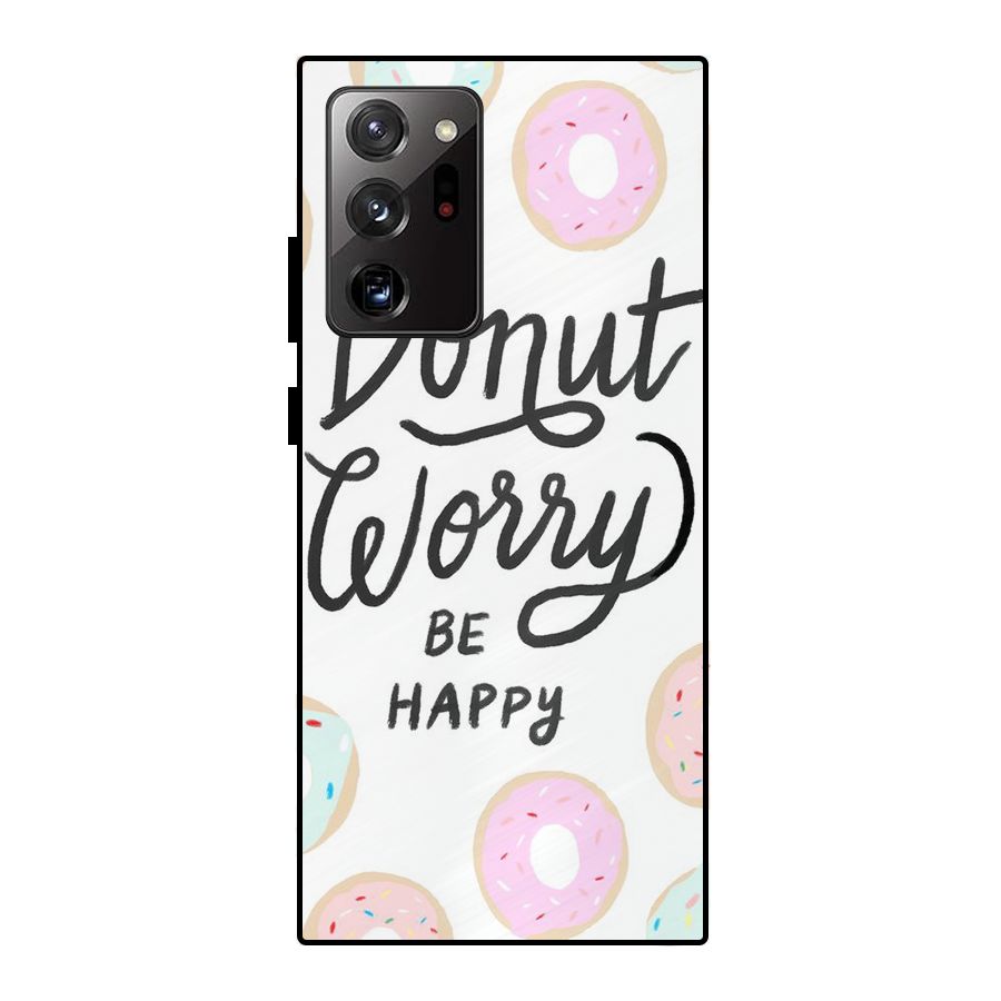 Donut Worry Be Happy Metal Back Case for Galaxy Note 20 Ultra