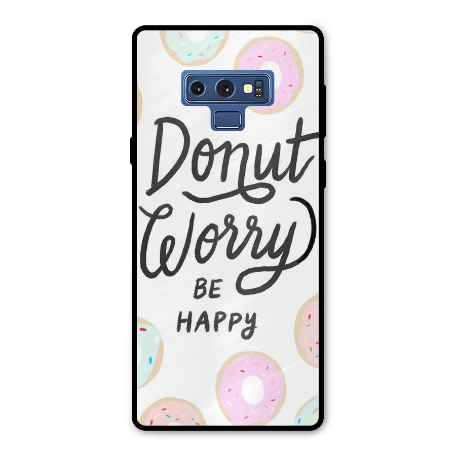Donut Worry Be Happy Metal Back Case for Galaxy Note 9