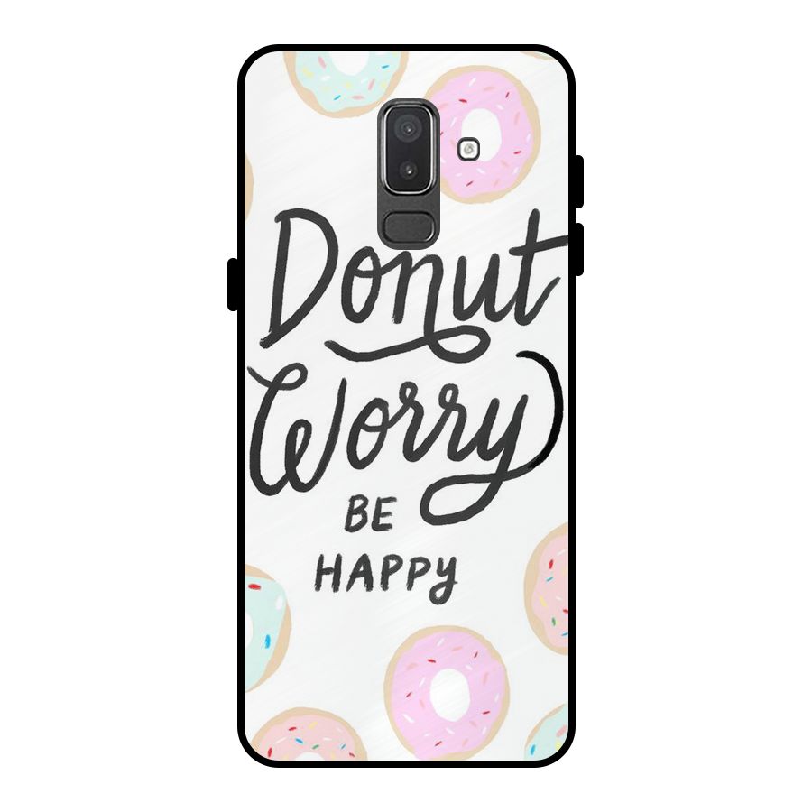 Donut Worry Be Happy Metal Back Case for Galaxy On8 (2018)
