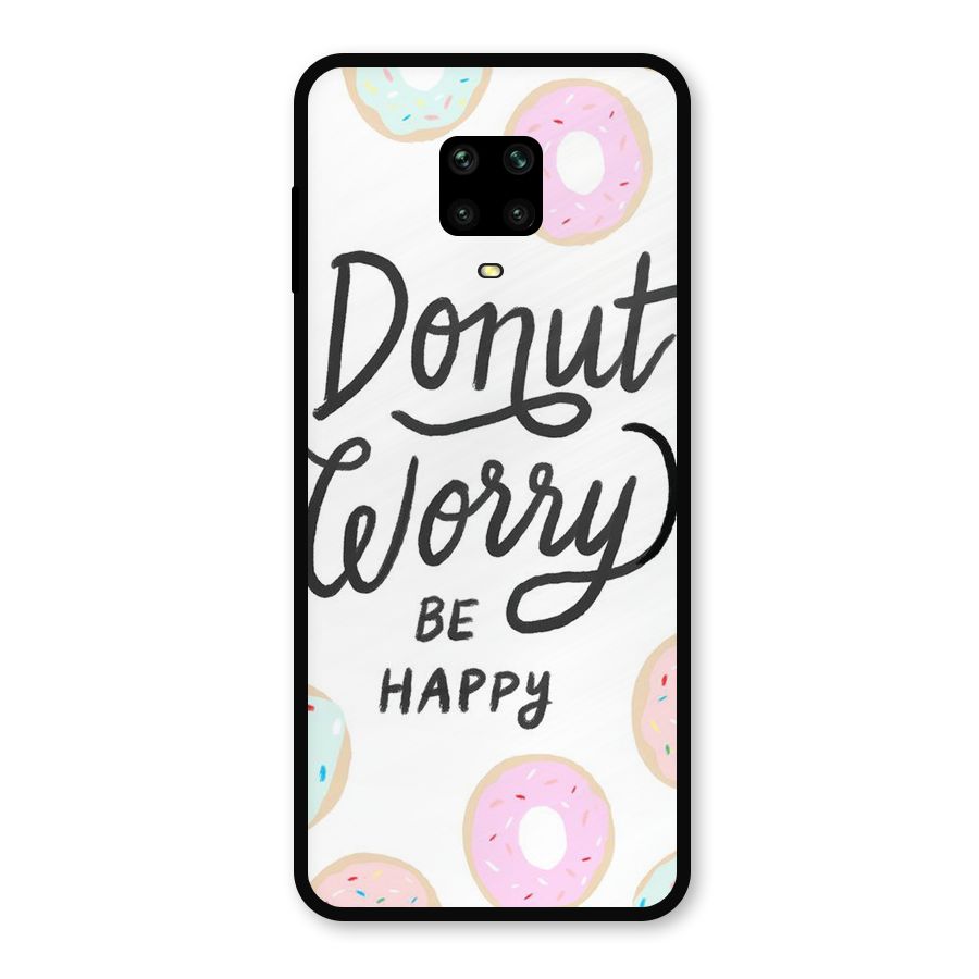 Donut Worry Be Happy Metal Back Case for Poco M2