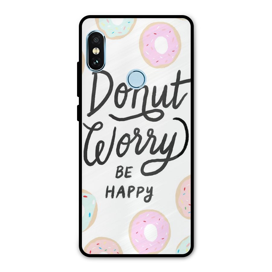 Donut Worry Be Happy Metal Back Case for Redmi Note 5 Pro