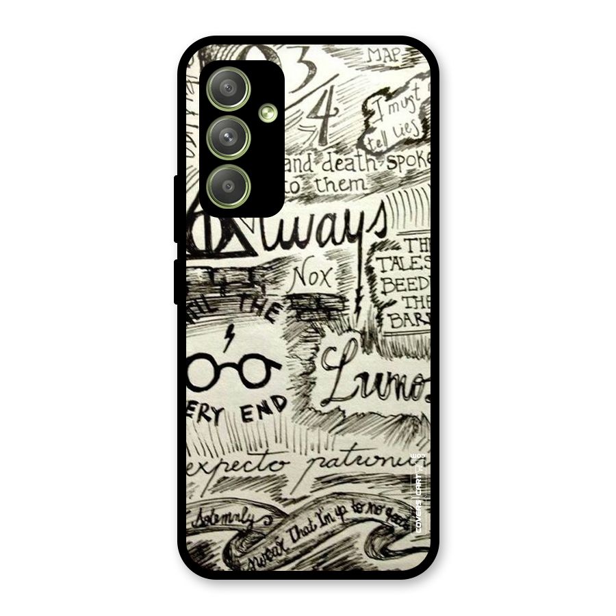 Doodle Art Glass Back Case for Galaxy A54