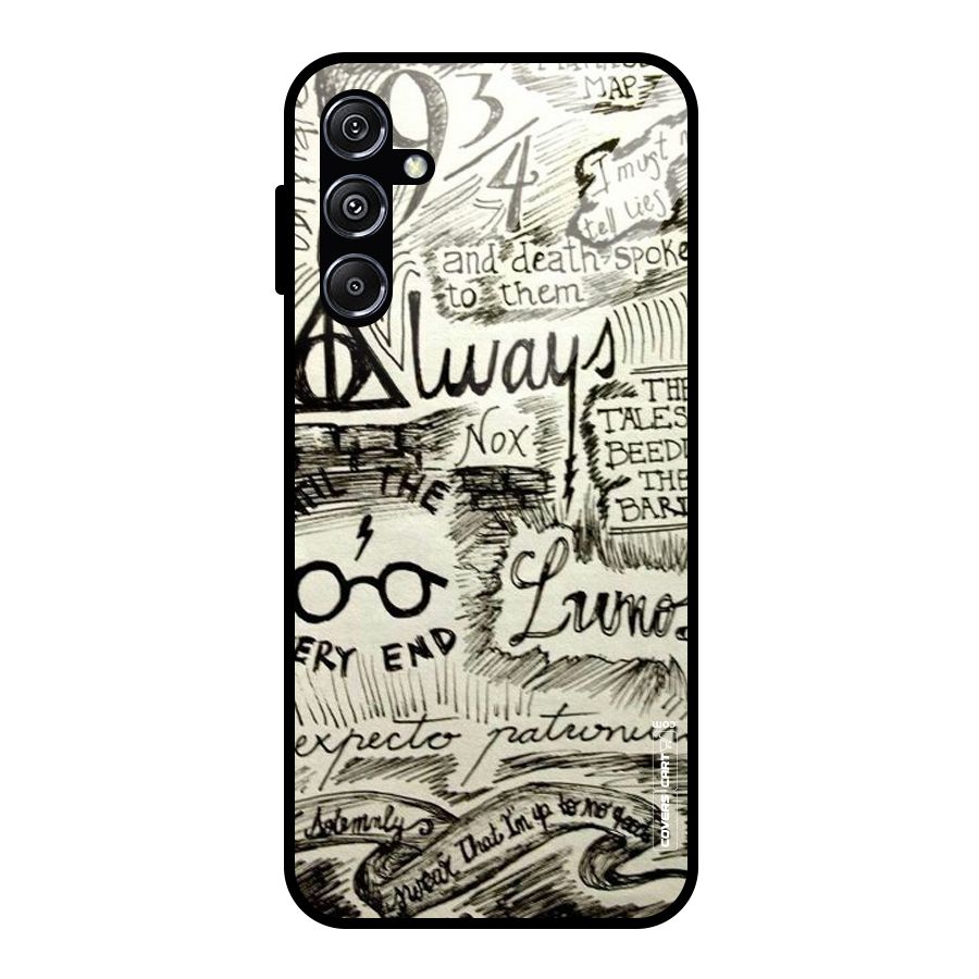 Doodle Art Glass Back Case for Galaxy M34 5G