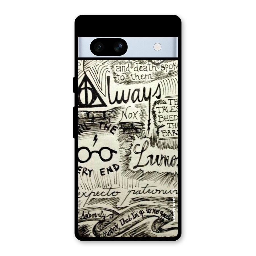 Doodle Art Glass Back Case for Google Pixel 7a