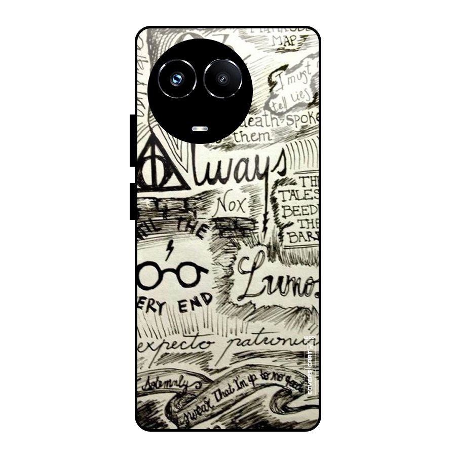 Doodle Art Glass Back Case for Realme 11X