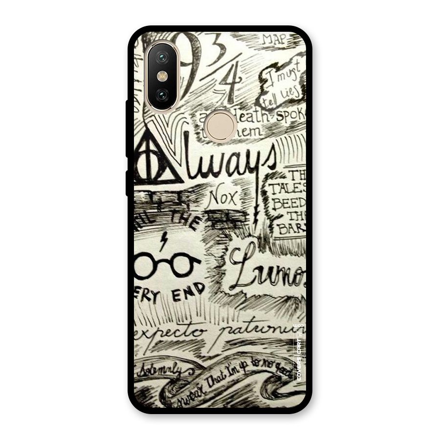 Doodle Art Glass Back Case for Redmi A2