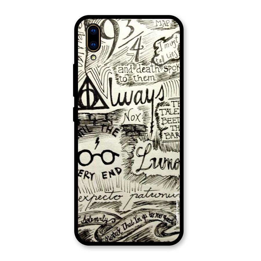 Doodle Art Glass Back Case for Vivo V11 Pro