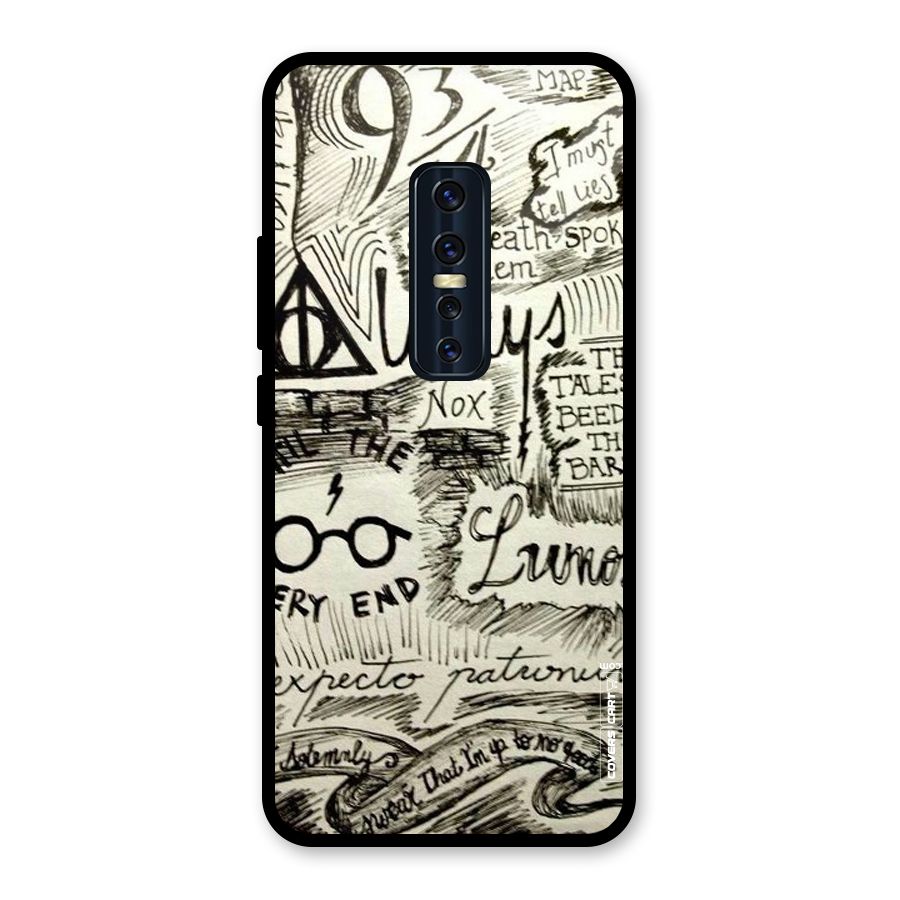 Doodle Art Glass Back Case for Vivo V17 Pro