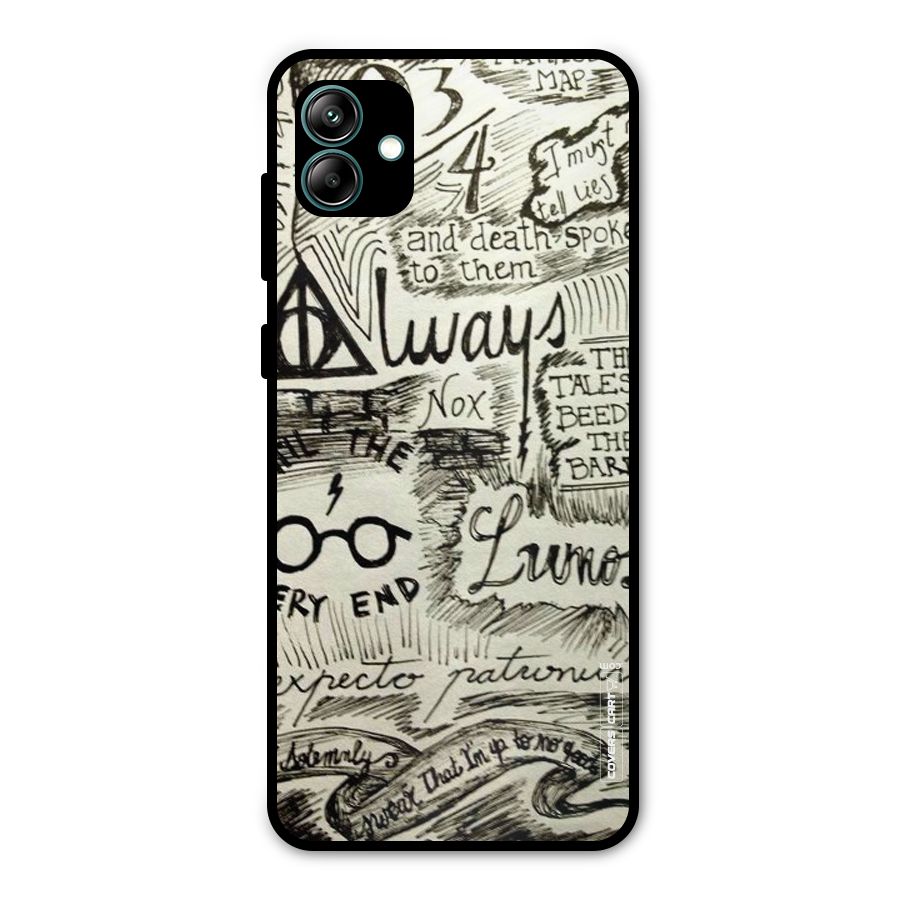Doodle Art Metal Back Case for Galaxy A04