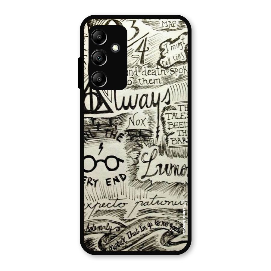Doodle Art Metal Back Case for Galaxy A14 5G