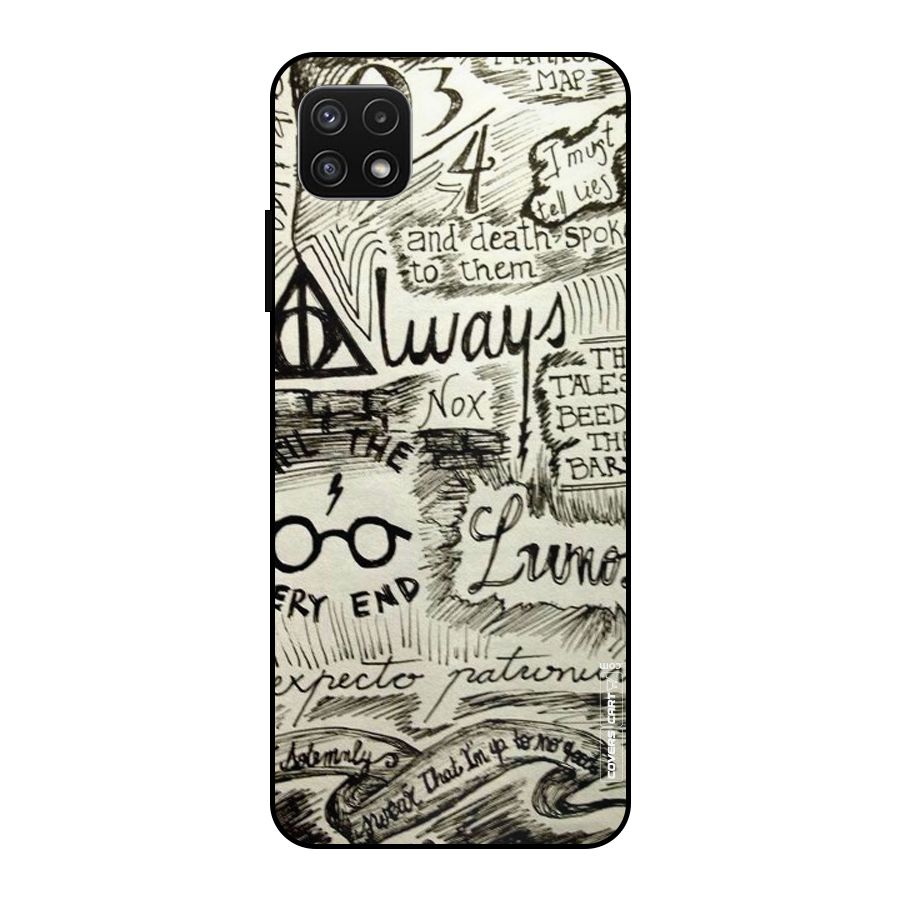 Doodle Art Metal Back Case for Galaxy A22 5G