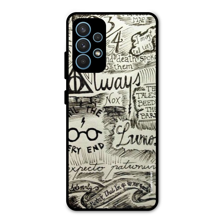 Doodle Art Metal Back Case for Galaxy A32