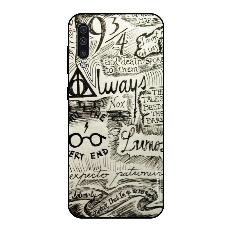 Doodle Art Metal Back Case for Galaxy A50