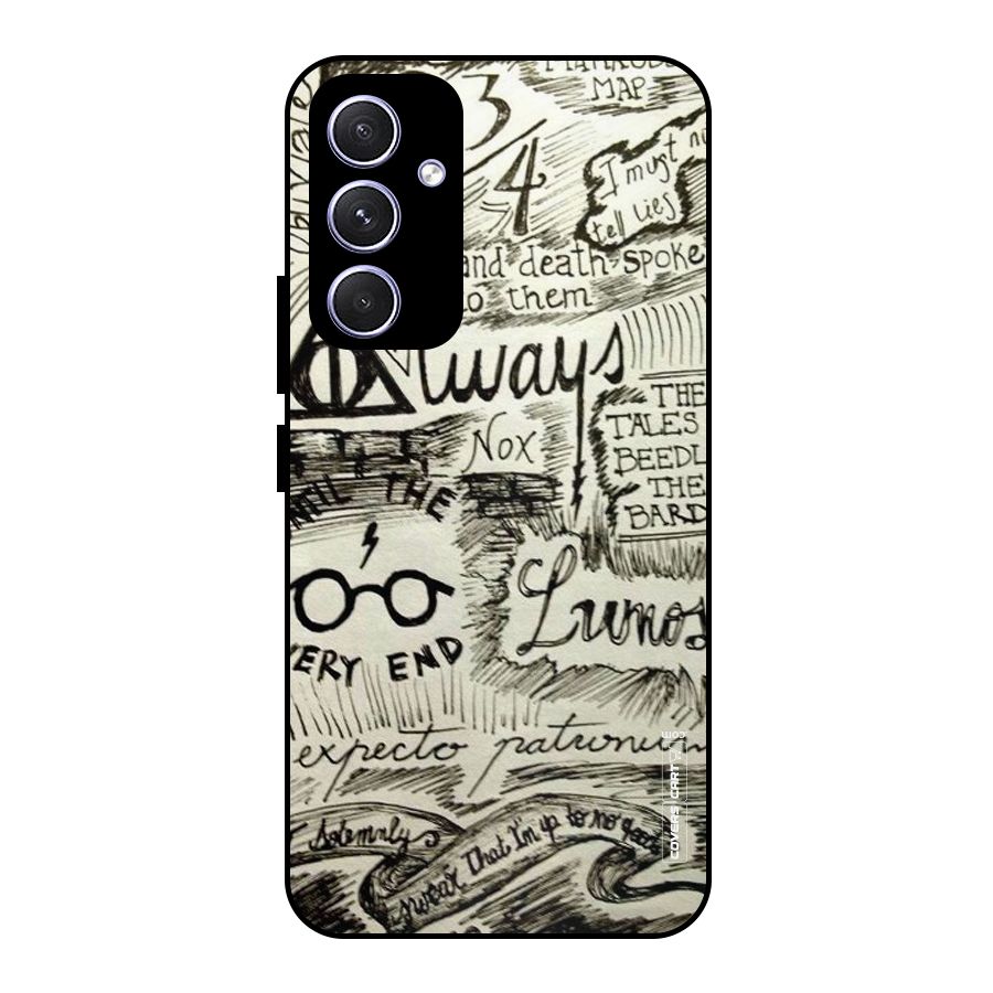 Doodle Art Metal Back Case for Galaxy A54