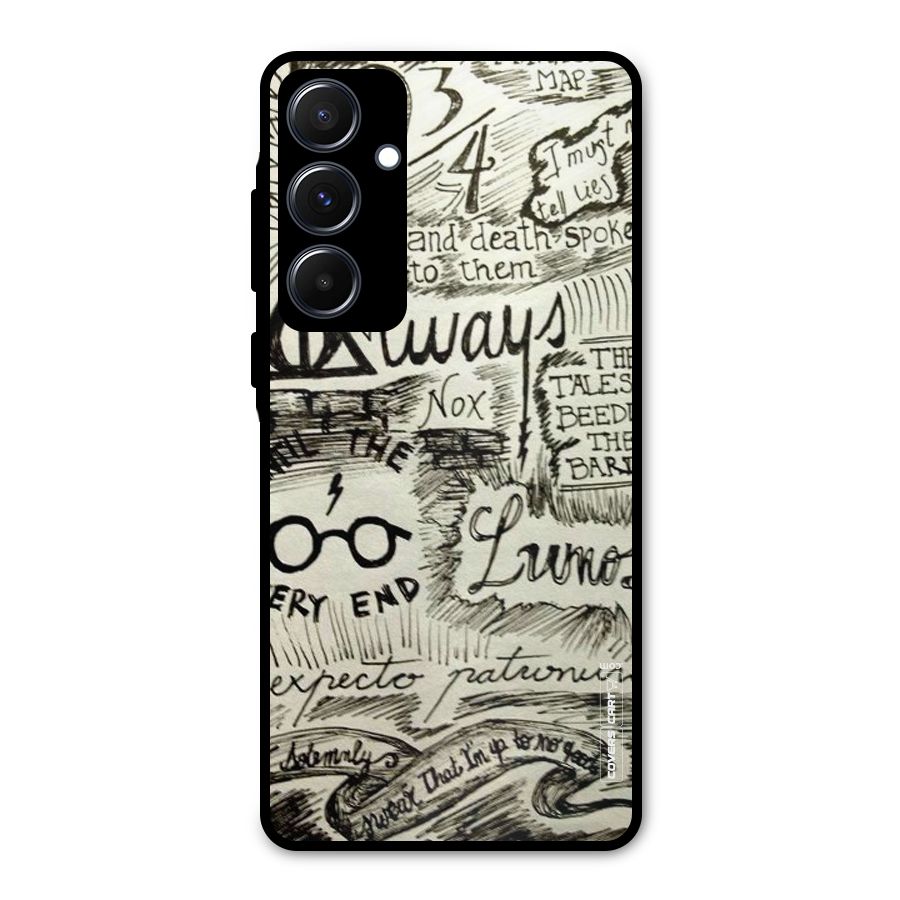 Doodle Art Metal Back Case for Galaxy A55
