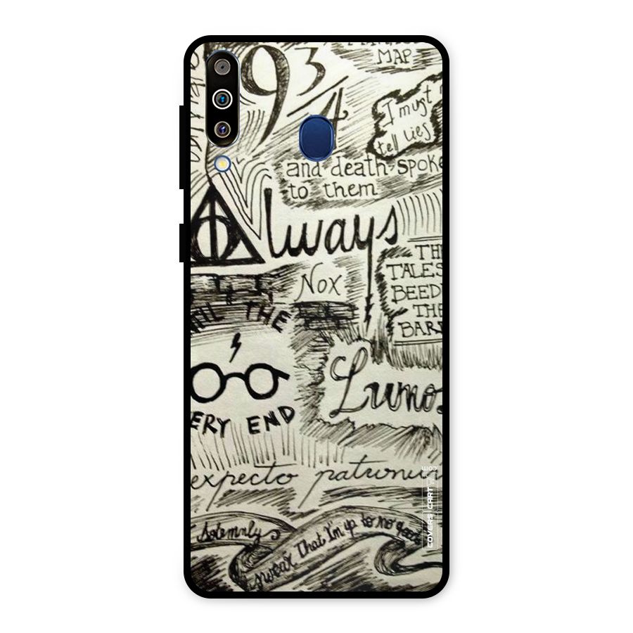 Doodle Art Metal Back Case for Galaxy M30