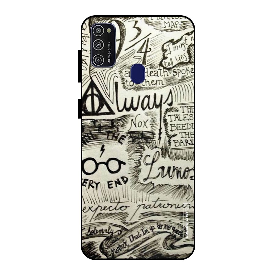 Doodle Art Metal Back Case for Galaxy M30s