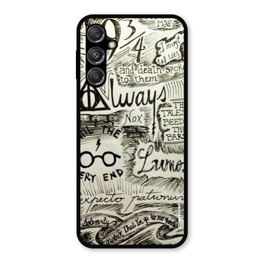 Doodle Art Metal Back Case for Galaxy M34 5G