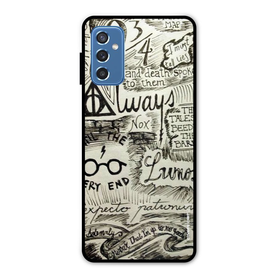 Doodle Art Metal Back Case for Galaxy M52 5G