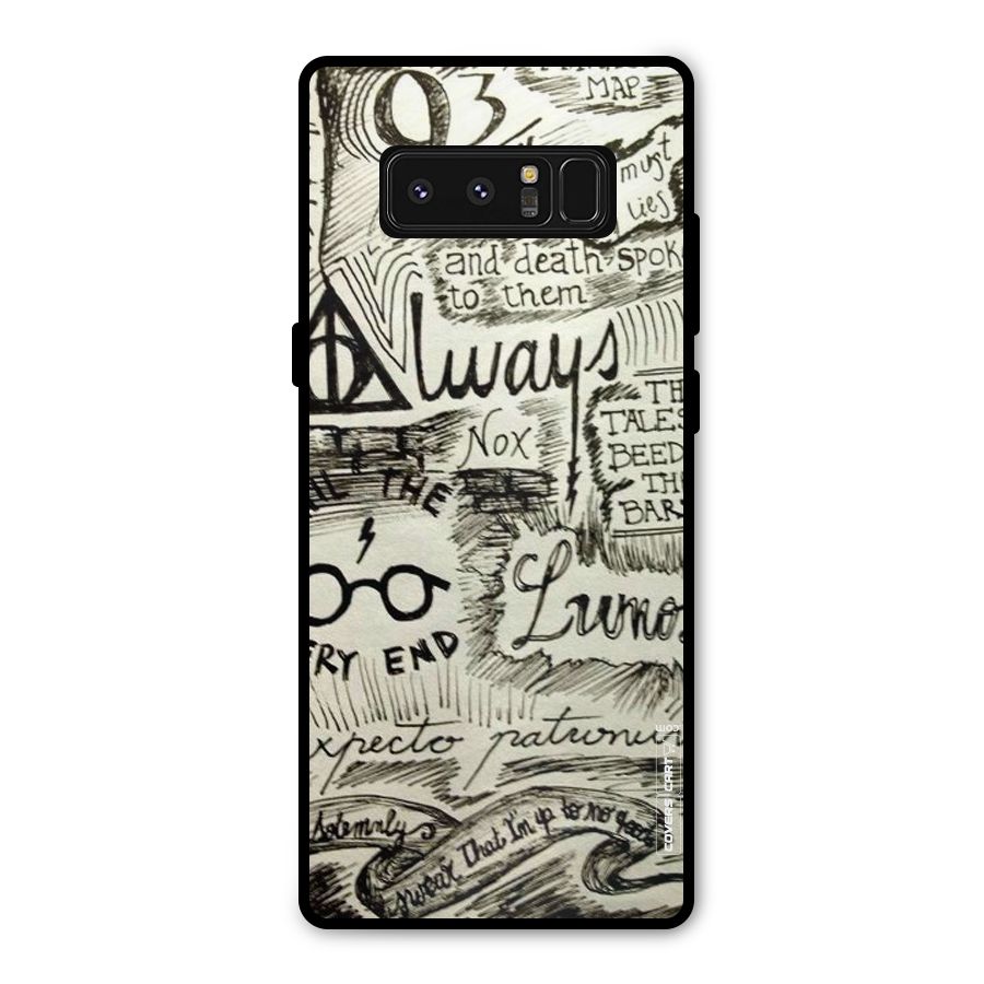 Doodle Art Metal Back Case for Galaxy Note 8