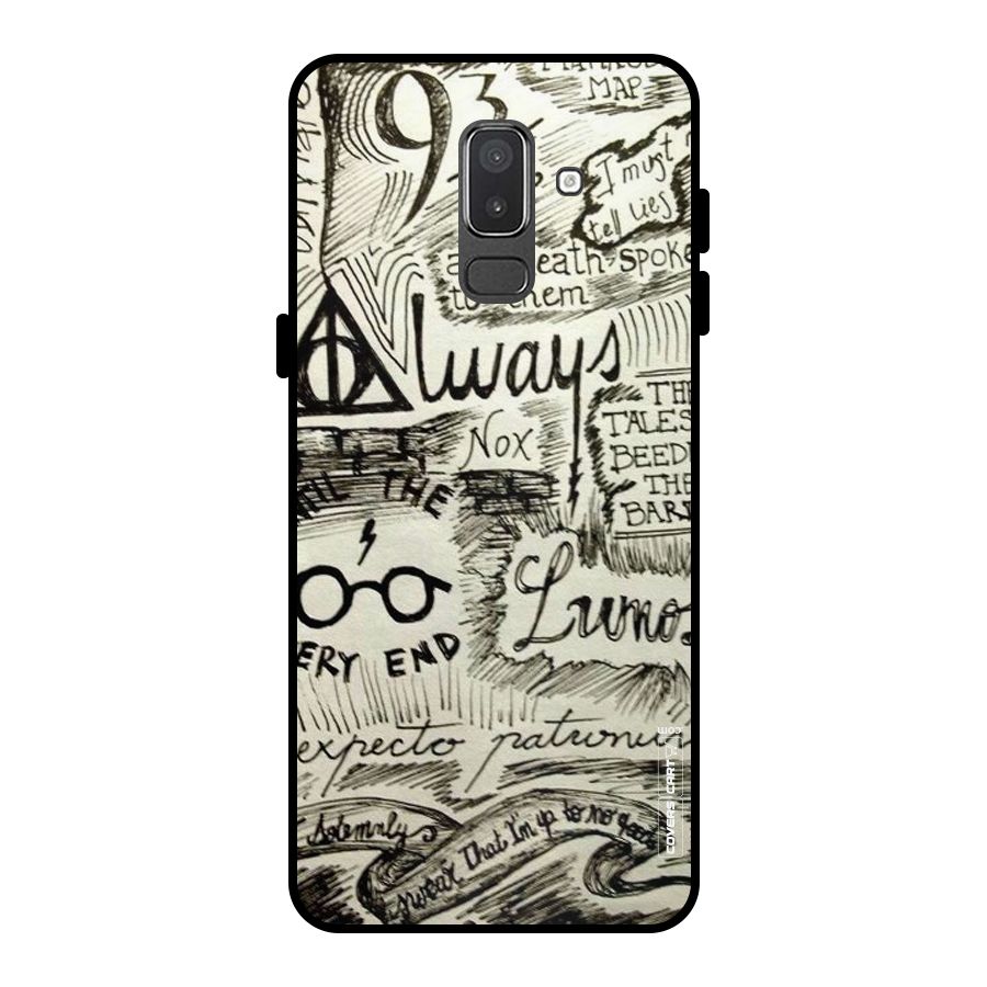 Doodle Art Metal Back Case for Galaxy On8 (2018)