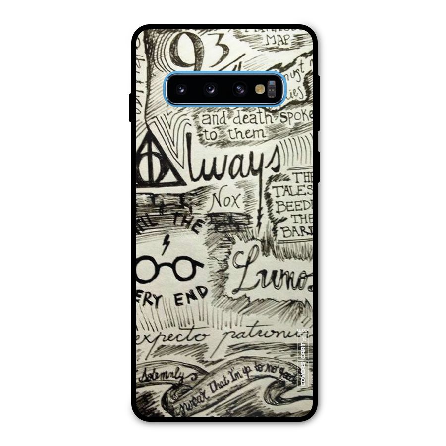 Doodle Art Metal Back Case for Galaxy S10