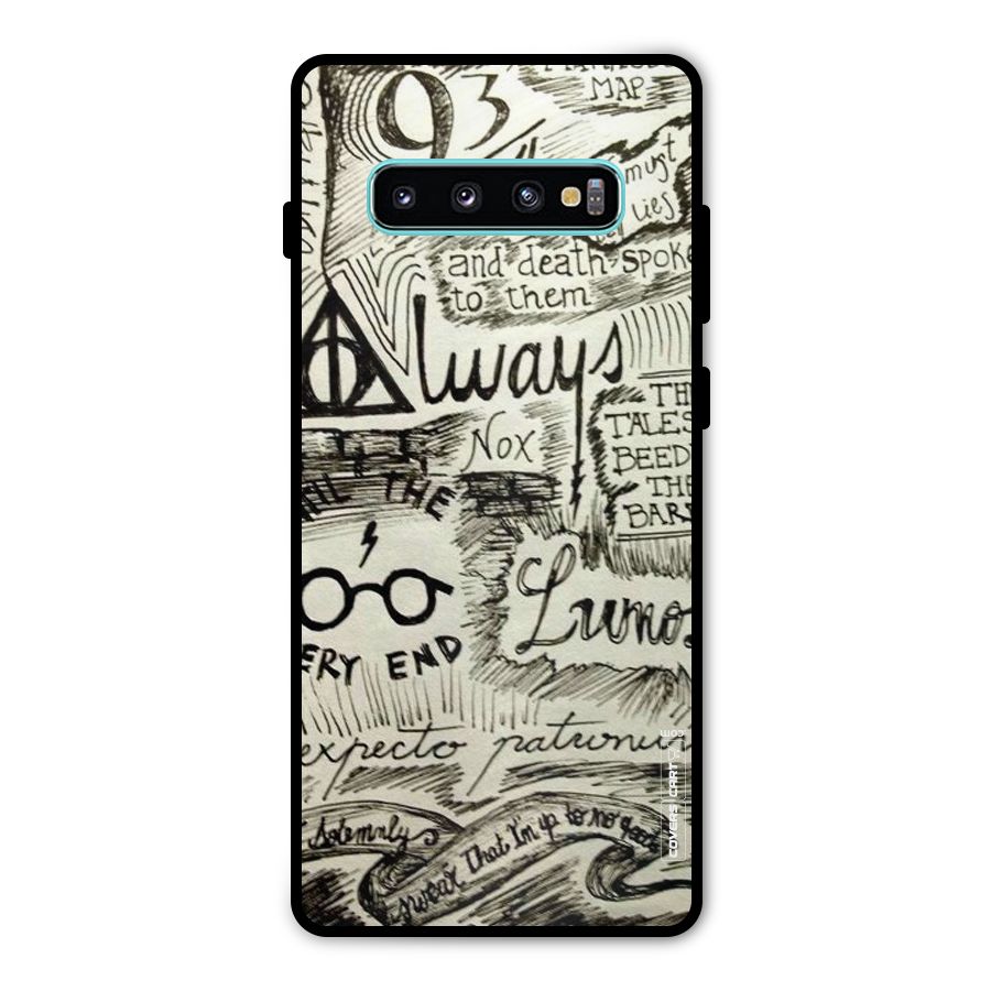 Doodle Art Metal Back Case for Galaxy S10 Plus