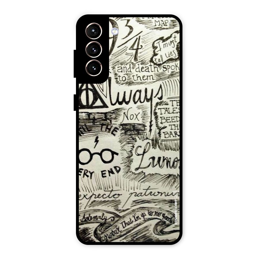 Doodle Art Metal Back Case for Galaxy S21 Plus