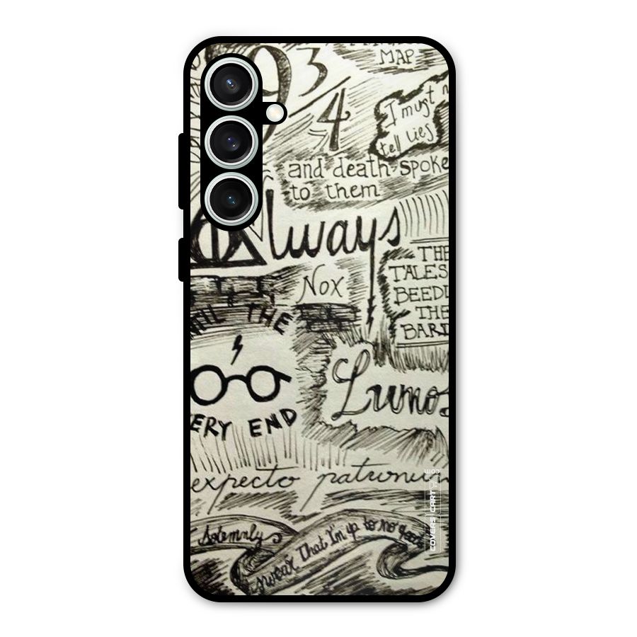 Doodle Art Metal Back Case for Galaxy S23 FE