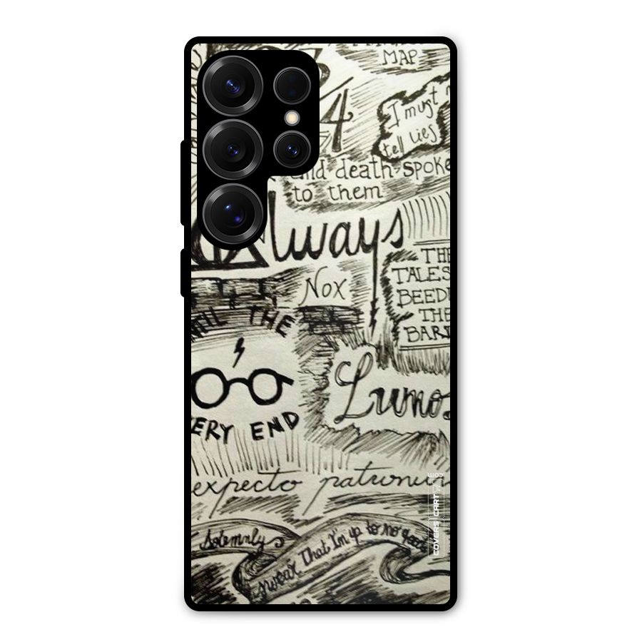 Doodle Art Metal Back Case for Galaxy S25 Ultra