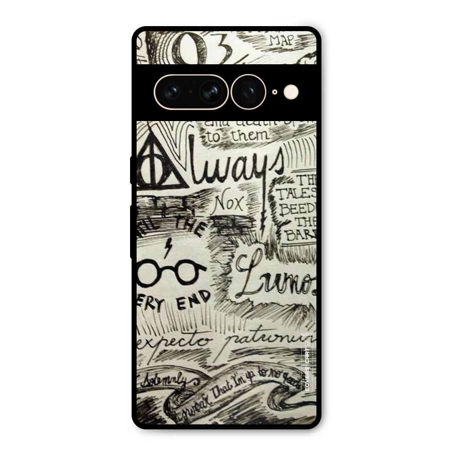 Doodle Art Metal Back Case for Google Pixel 7 Pro