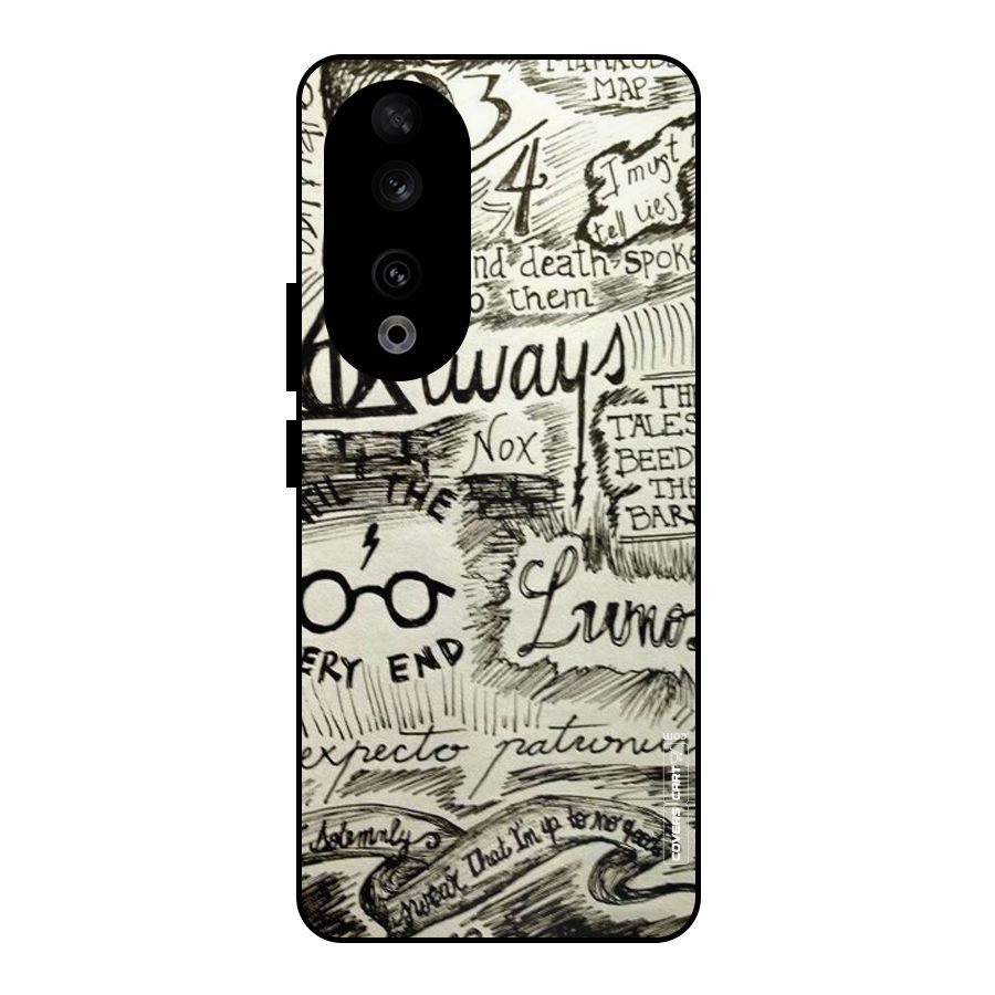 Doodle Art Metal Back Case for Honor 90