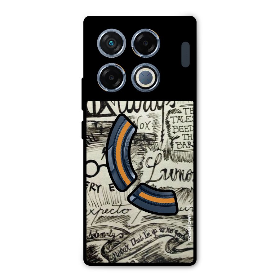 Doodle Art Metal Back Case for Infinix GT 20 Pro