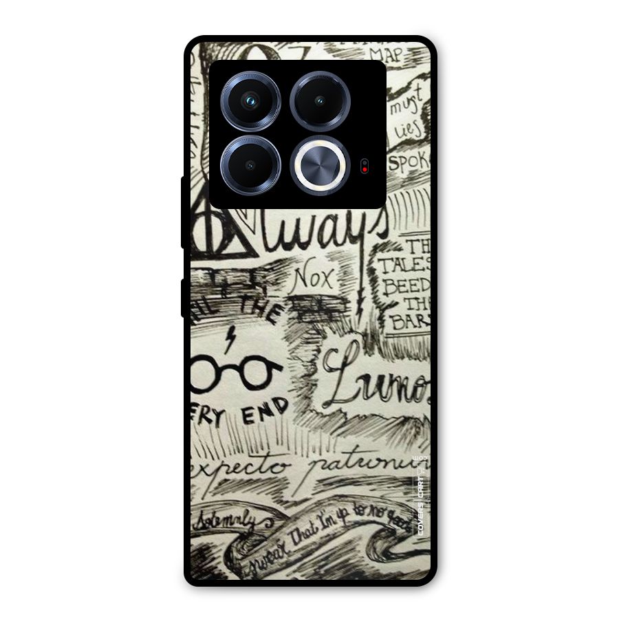 Doodle Art Metal Back Case for Infinix Note 40 5G