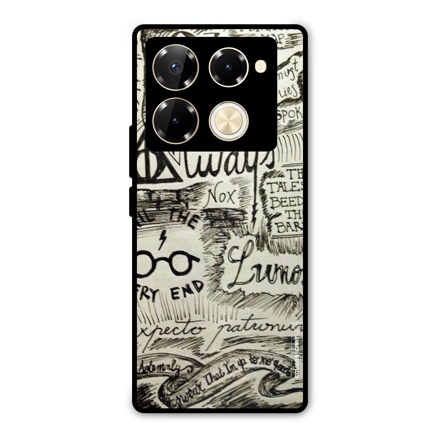 Doodle Art Metal Back Case for Infinix Note 40 Pro
