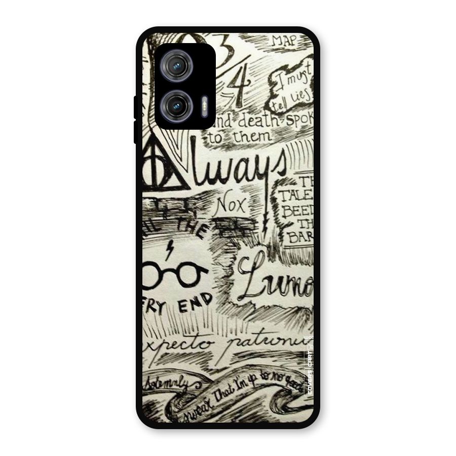 Doodle Art Metal Back Case for Moto G73