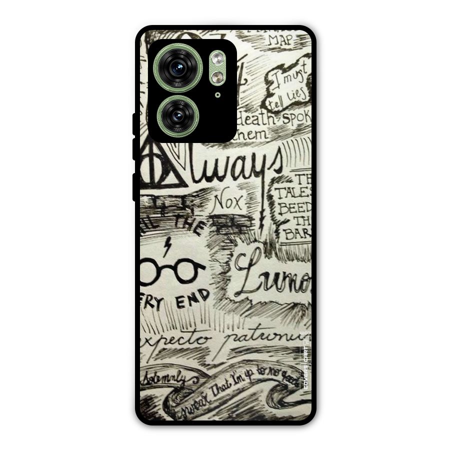 Doodle Art Metal Back Case for Motorola Edge 40 5G