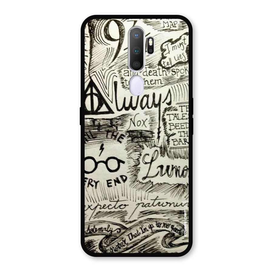 Doodle Art Metal Back Case for Oppo A9 (2020)