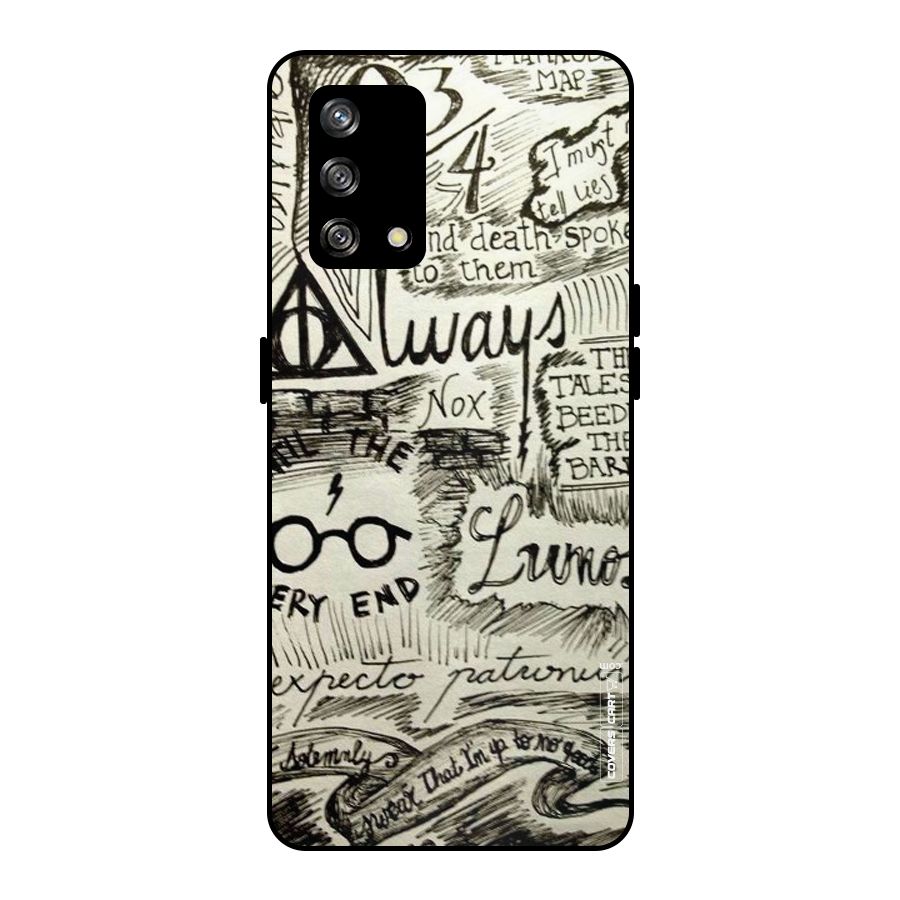 Doodle Art Metal Back Case for Oppo F19