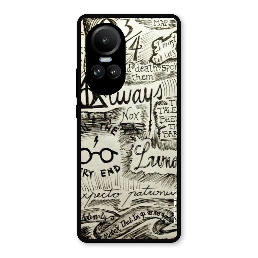 Doodle Art Metal Back Case for Oppo Reno10
